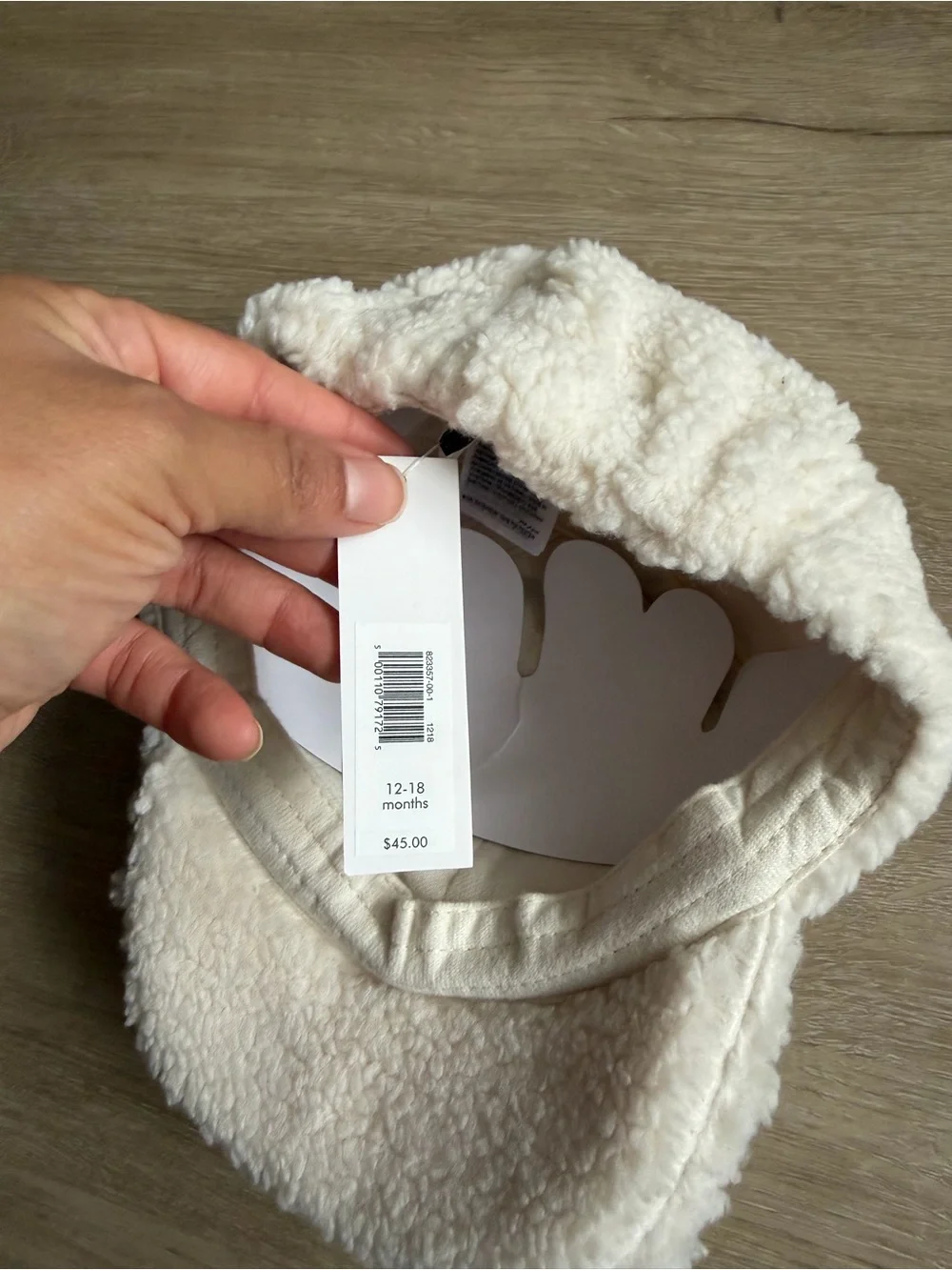 Banana Republic SHERPA Baseball Cap HAT Baby 12-18 months NWT